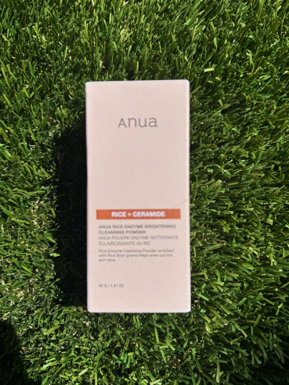 Anua Rice + Ceramide Brightening Cleansing Powder — Pale Pink